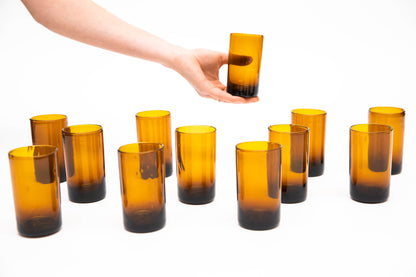 Tall Amber Glass (6)