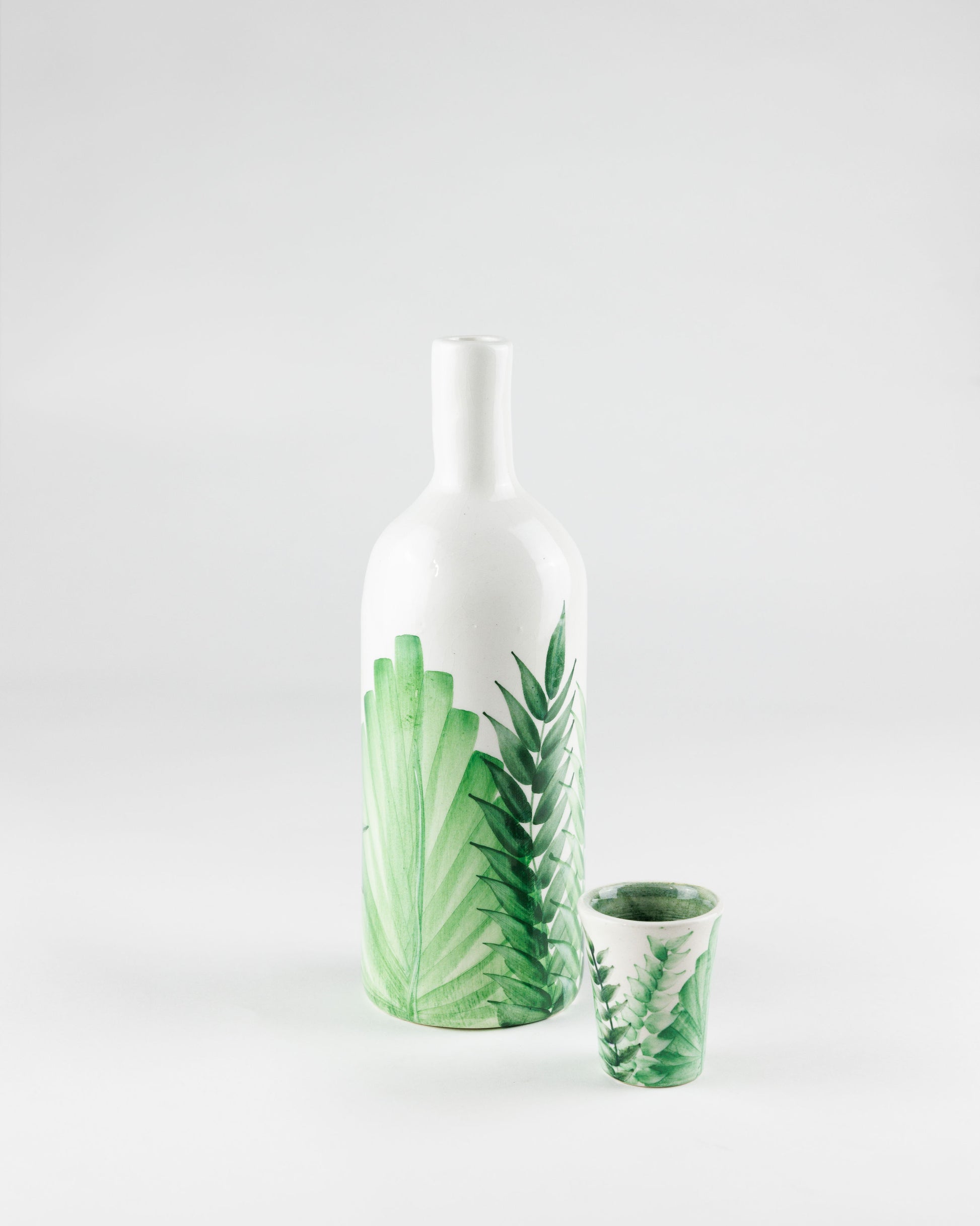 Carafe with palm design