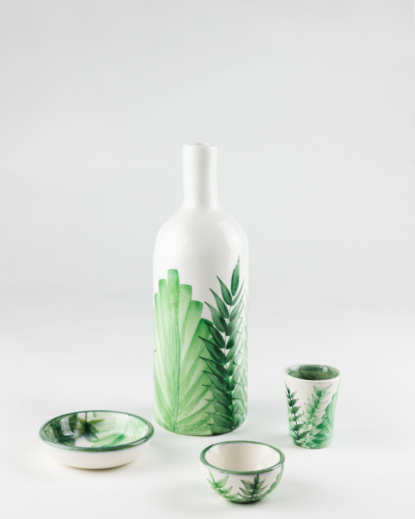 Carafe with palm design