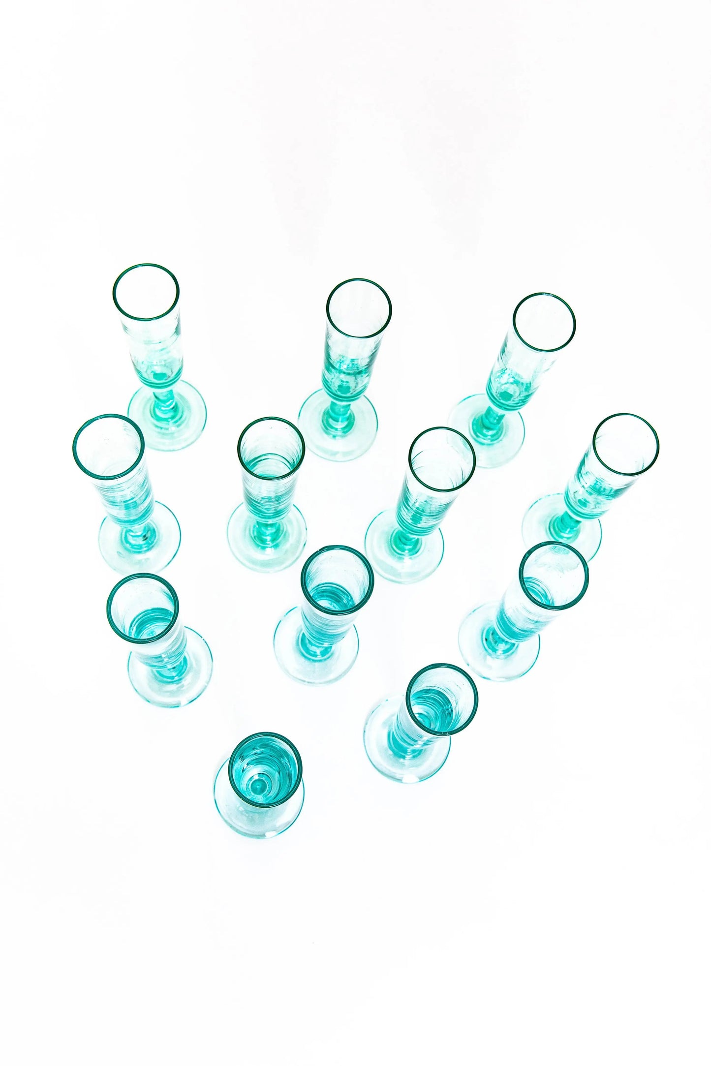 Champagne Flute, set of 6, handblown in Bogota, Colombia